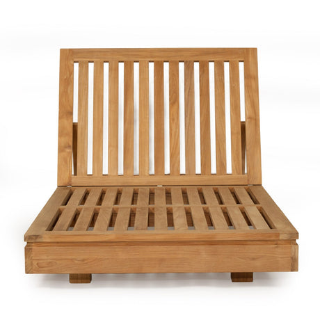 Ava Teak Outpost Sunlounger - 1m