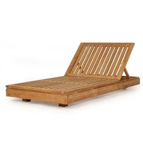 Ava Teak Outpost Sunlounger - 1m