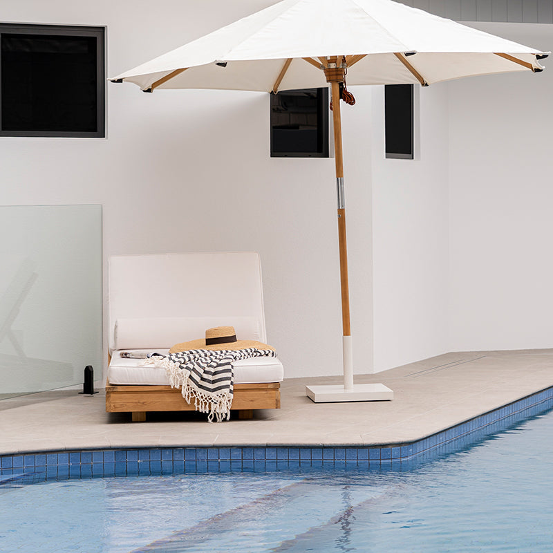 Ava Teak Outpost Sunlounger - 1m