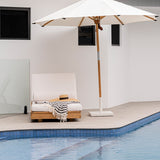 Ava Teak Outpost Sunlounger - 1m
