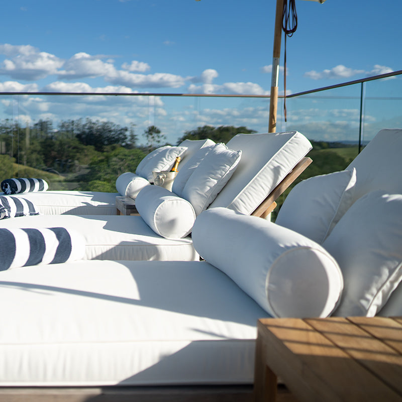 Ava Teak Outpost Sunlounger - 1m