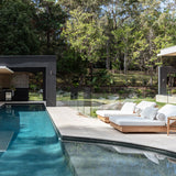 Ava Teak Outpost Sunlounger - 1m