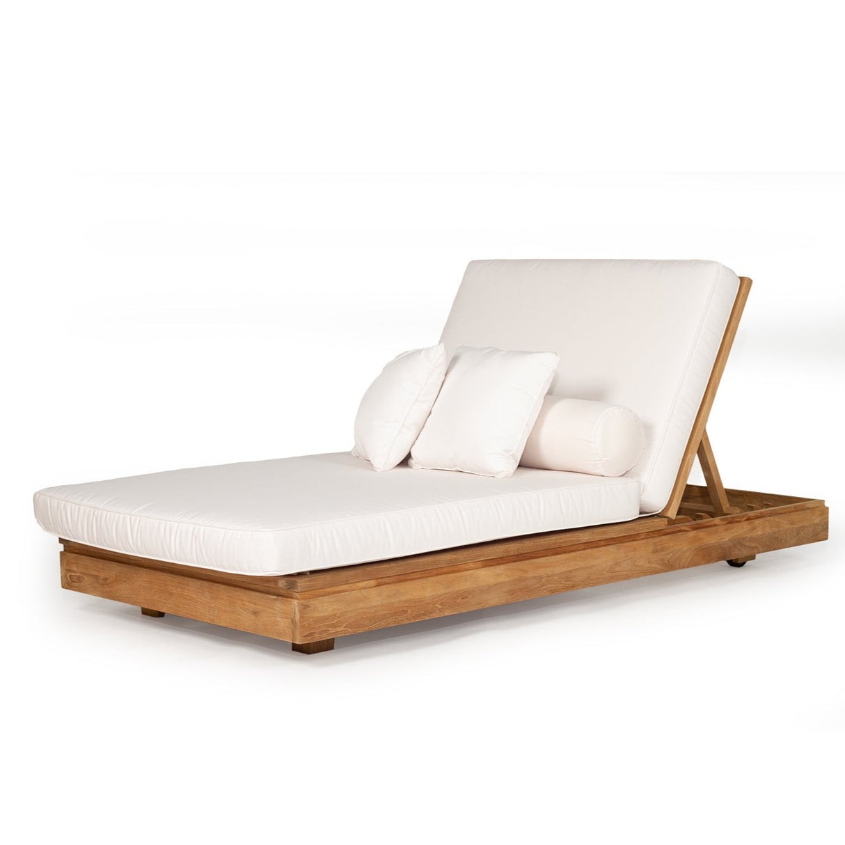 Ava Teak Outpost Sunlounger - 1m