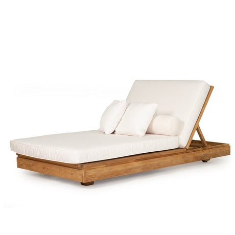 Ava Teak Outpost Sunlounger - 1m