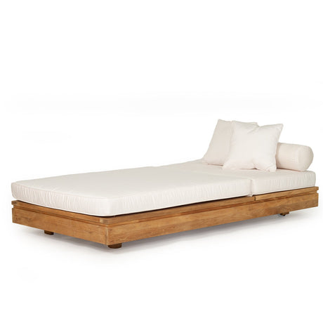 Ava Teak Outpost Sunlounger - 1m