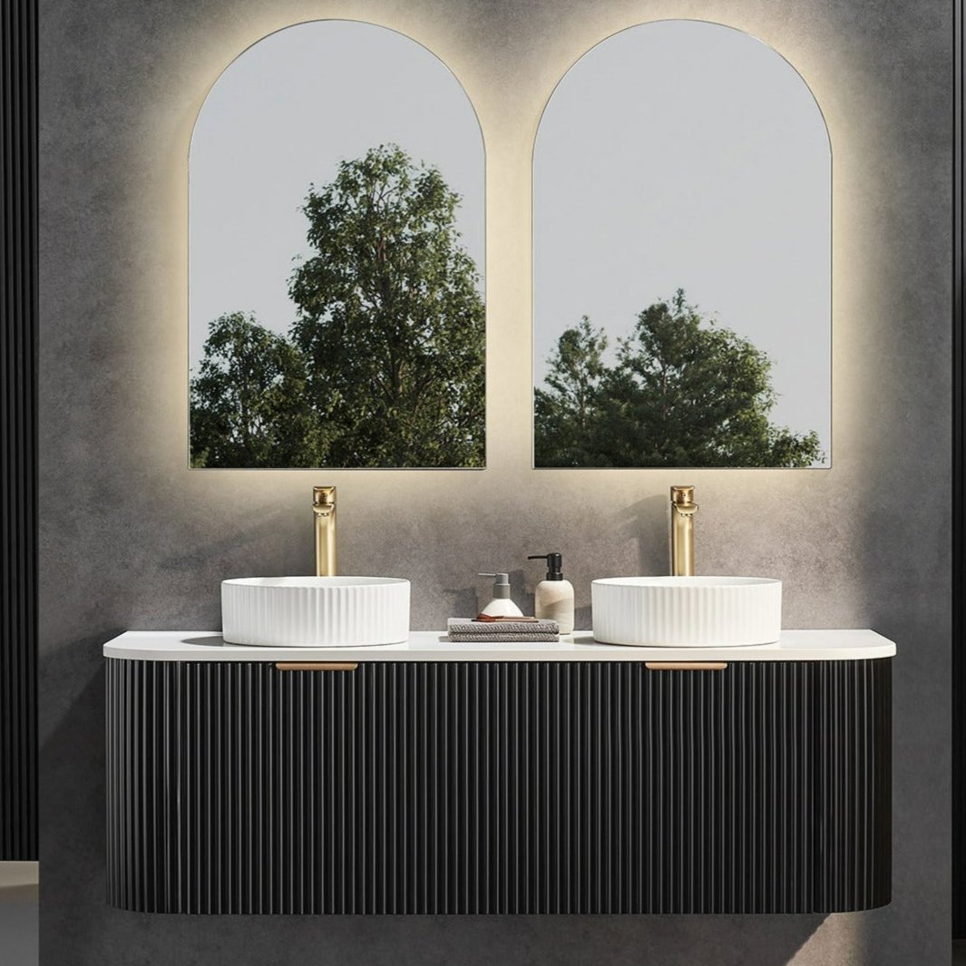 Avalon Wall Hung Vanity 1500mm (Double Bowl/Matte Black)