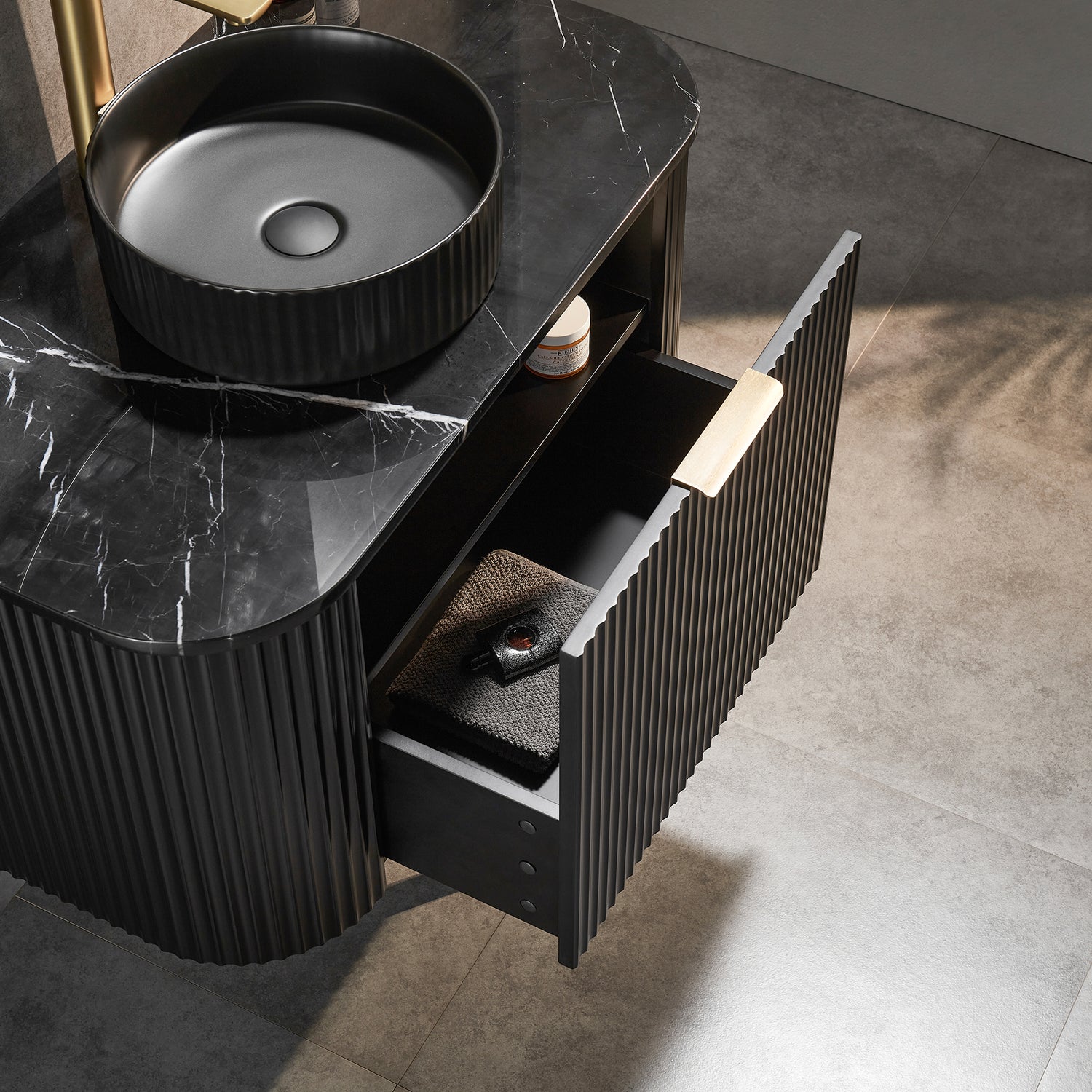 Avalon Wall Hung Vanity 600mm (Matte Black)