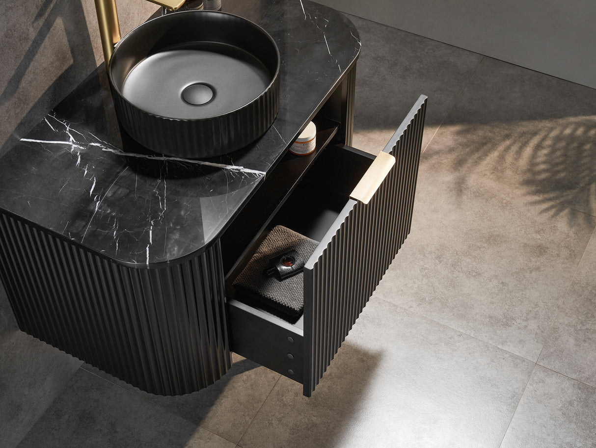 Avalon Wall Hung Vanity 600mm (Matte Black)