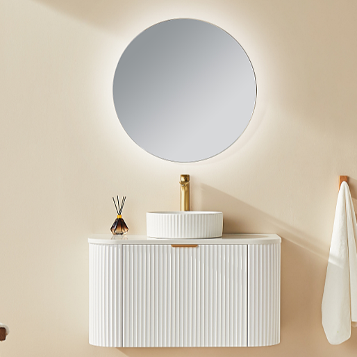Avalon Wall Hung Vanity 600mm (Matte White)