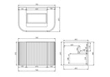 Avalon Wall Hung Vanity 750mm (Matte Black) drawing