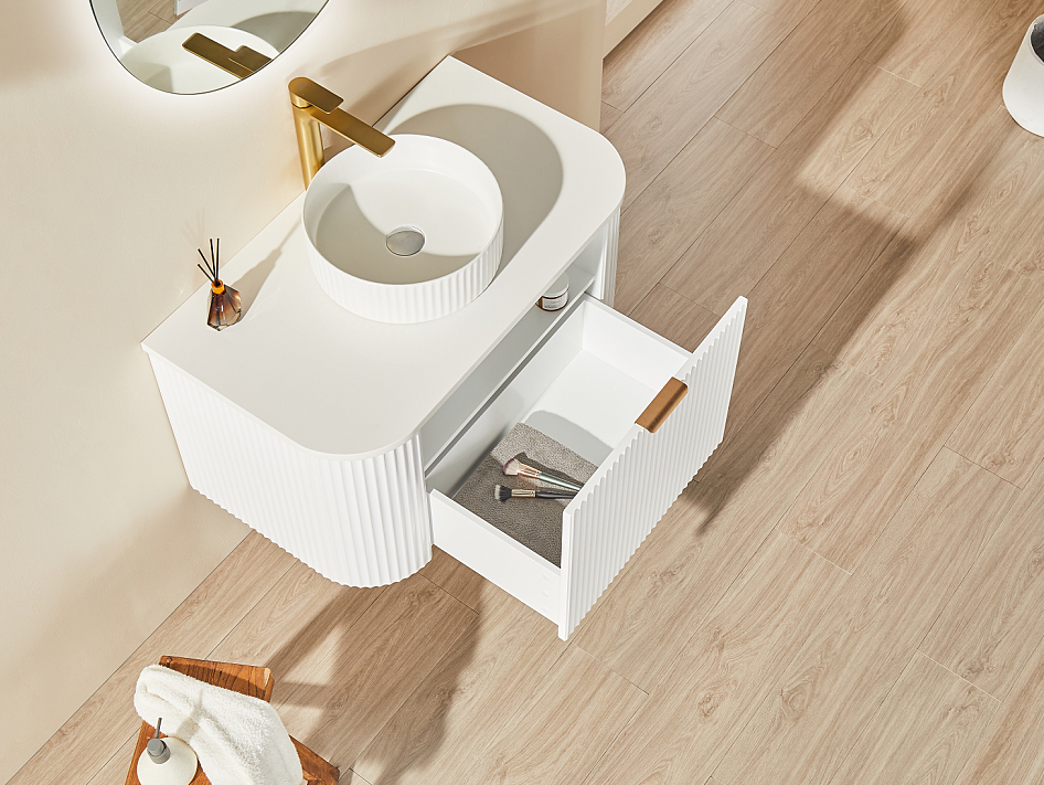 Avalon Wall Hung Vanity (Matte White)