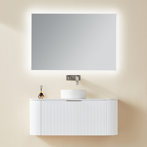 Avalon Wall Hung Vanity (Matte White)