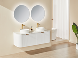 Avalon Wall Hung Vanity double bowl (Matte White) 
