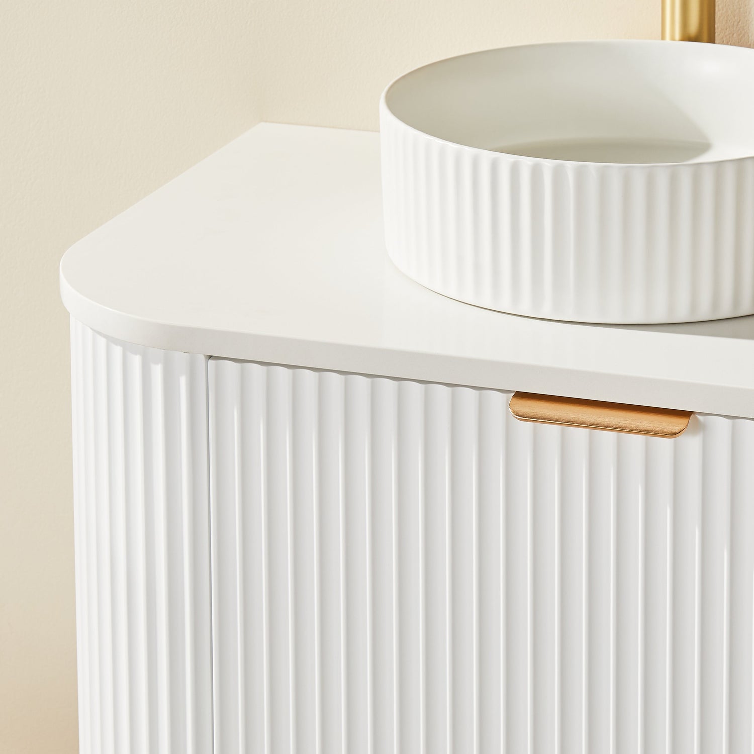 Avalon Wall Hung Vanity double bowl (Matte White) 