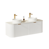 Avalon Wall Hung Vanity double bowl (Matte White) 