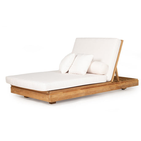 Ava Teak Outpost Sunlounger - 1m