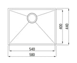Axon Sink 58S 580x440x220-drawing