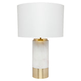 Paola Marble Table Lamp - White w White Shade