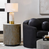Paola Marble Table Lamp - White w White Shade