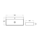 POSEIDON Ultra Slim Wall Hung/ Above Basin (Rectangle) (900mm)
