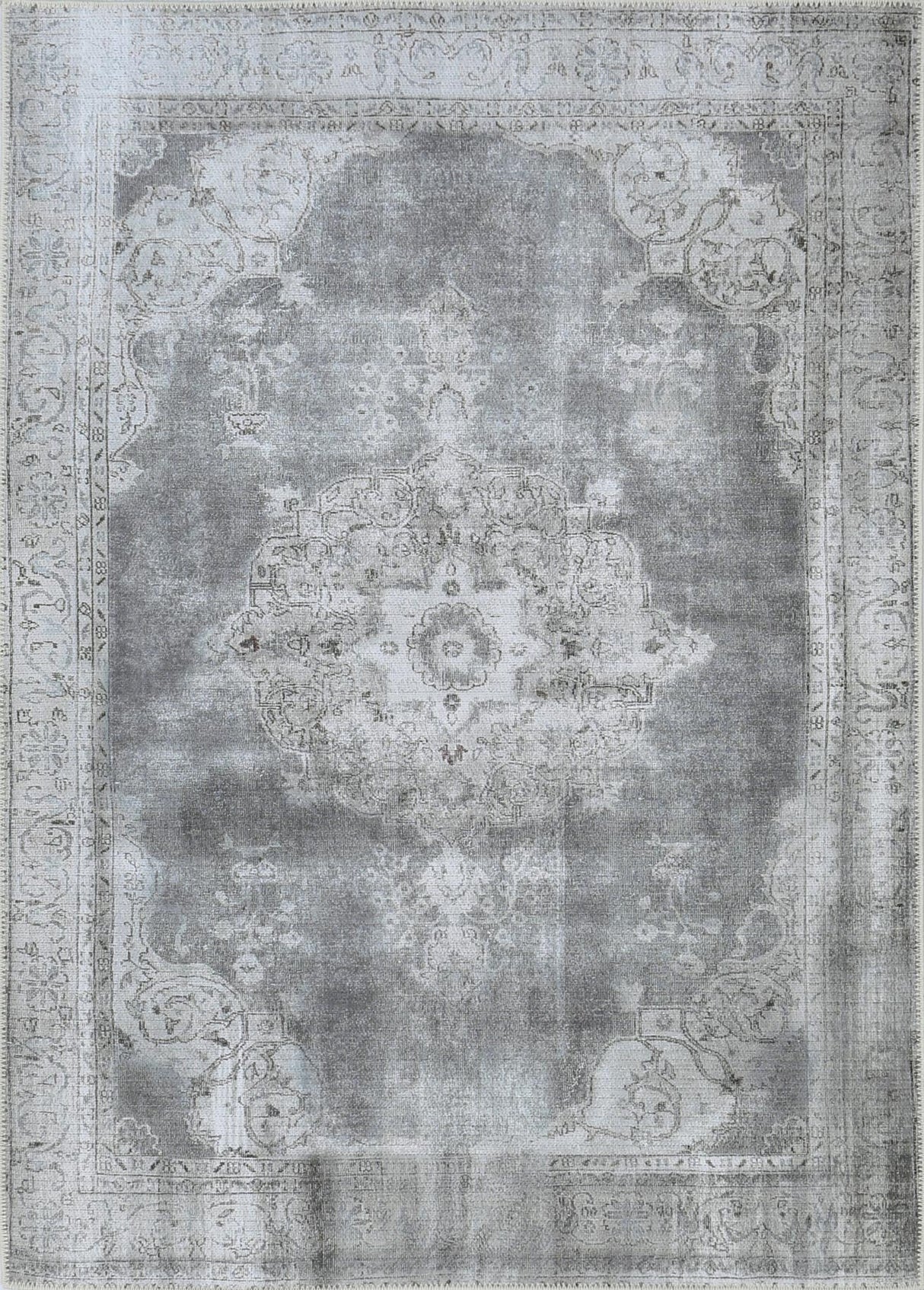 Babylon Isin Light Grey Washable Rug - VTL1192-01