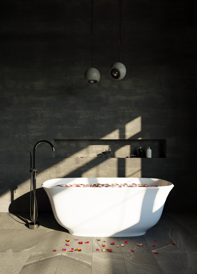 BADEN Freestanding Bathtub Overflow 1700mm/1500mm