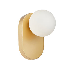 BALLE: Interior Round Opal Diffuser with Oblong Base Wall Lights
