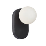 BALLE: Interior Round Opal Diffuser with Oblong Base Wall Lights