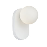 BALLE: Interior Round Opal Diffuser with Oblong Base Wall Lights