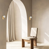 BALLE: Interior Round Opal Diffuser with Oblong Base Wall Lights