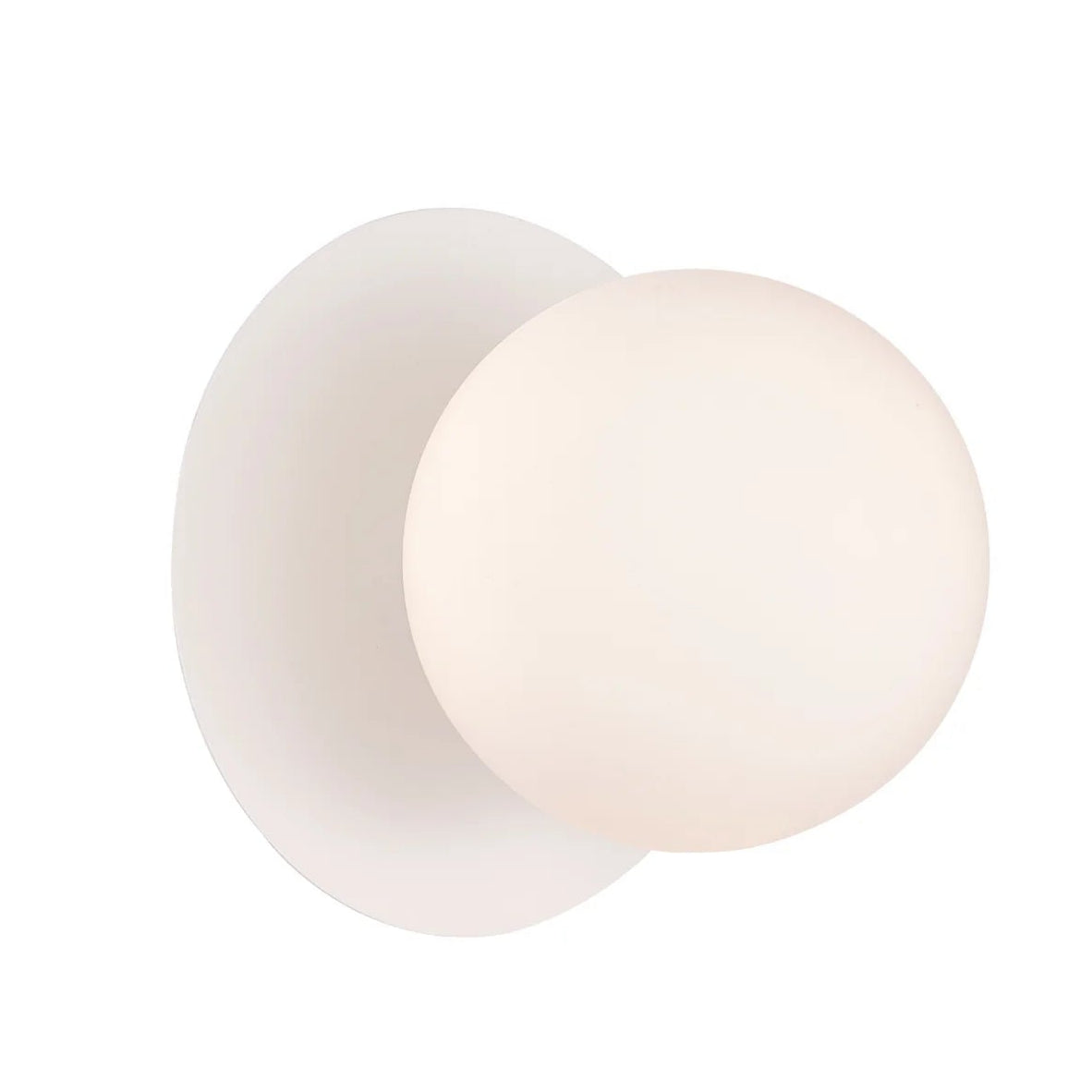 BALLE: Interior Round Opal Diffuser with Round Base Wall Lights