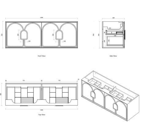 BALMORAL Mark II Wall Hung Vanity Matte White 