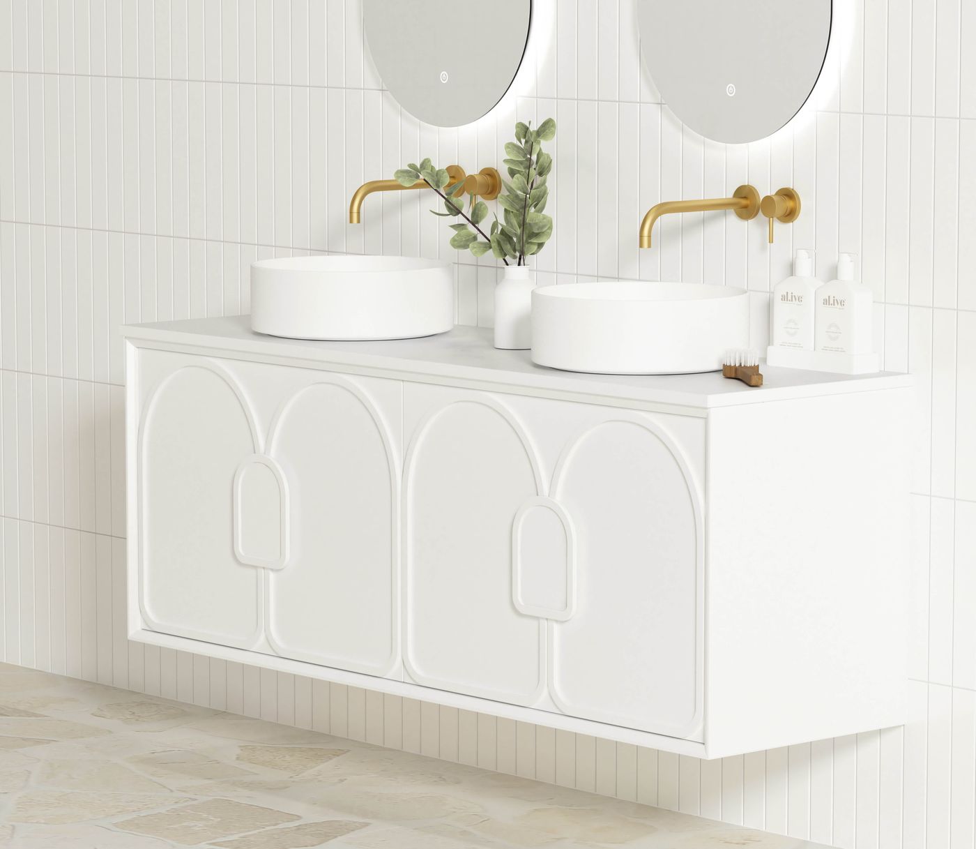 BALMORAL Mark II Wall Hung Vanity Matte White 