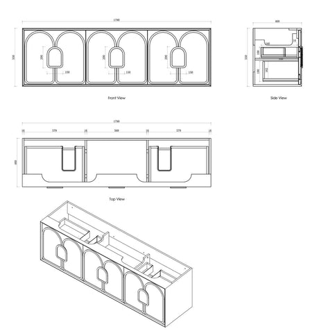 BALMORAL Mark II Wall Hung Vanity Matte White 