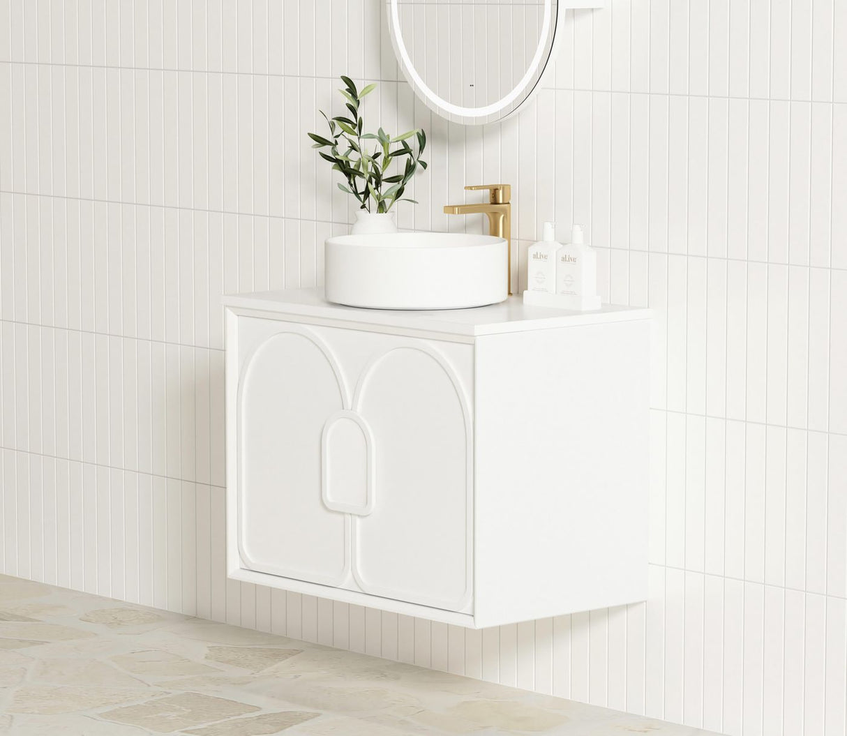 BALMORAL Mark II Wall Hung Vanity Matte White 