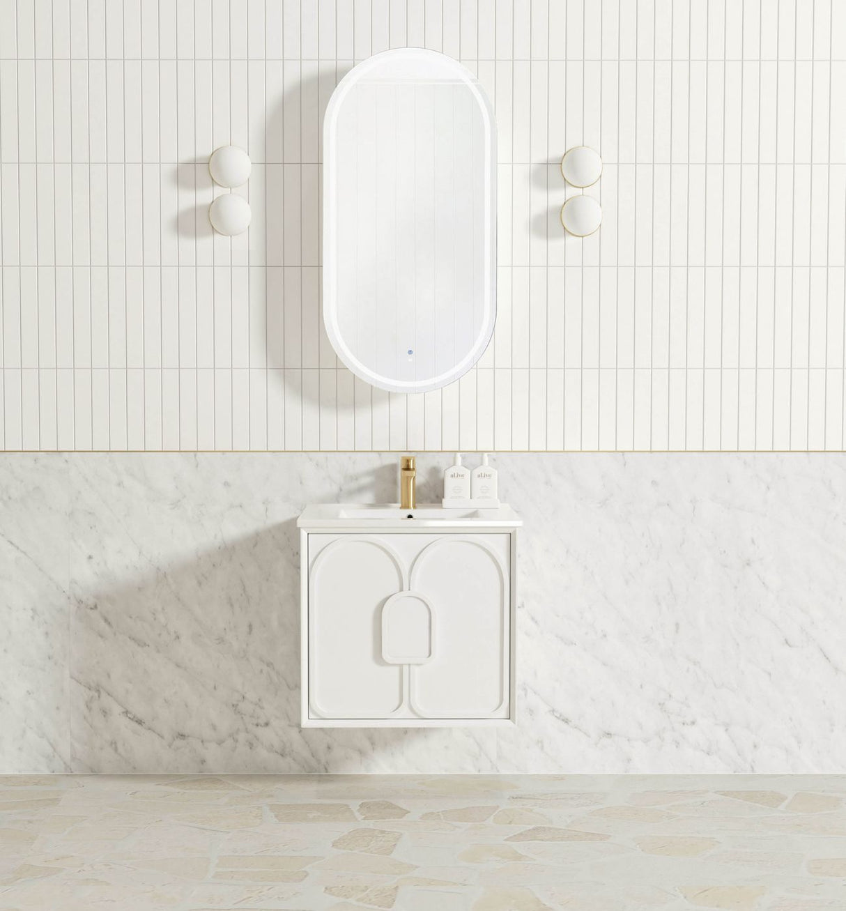 BALMORAL Mark II Wall Hung Vanity Matte White 