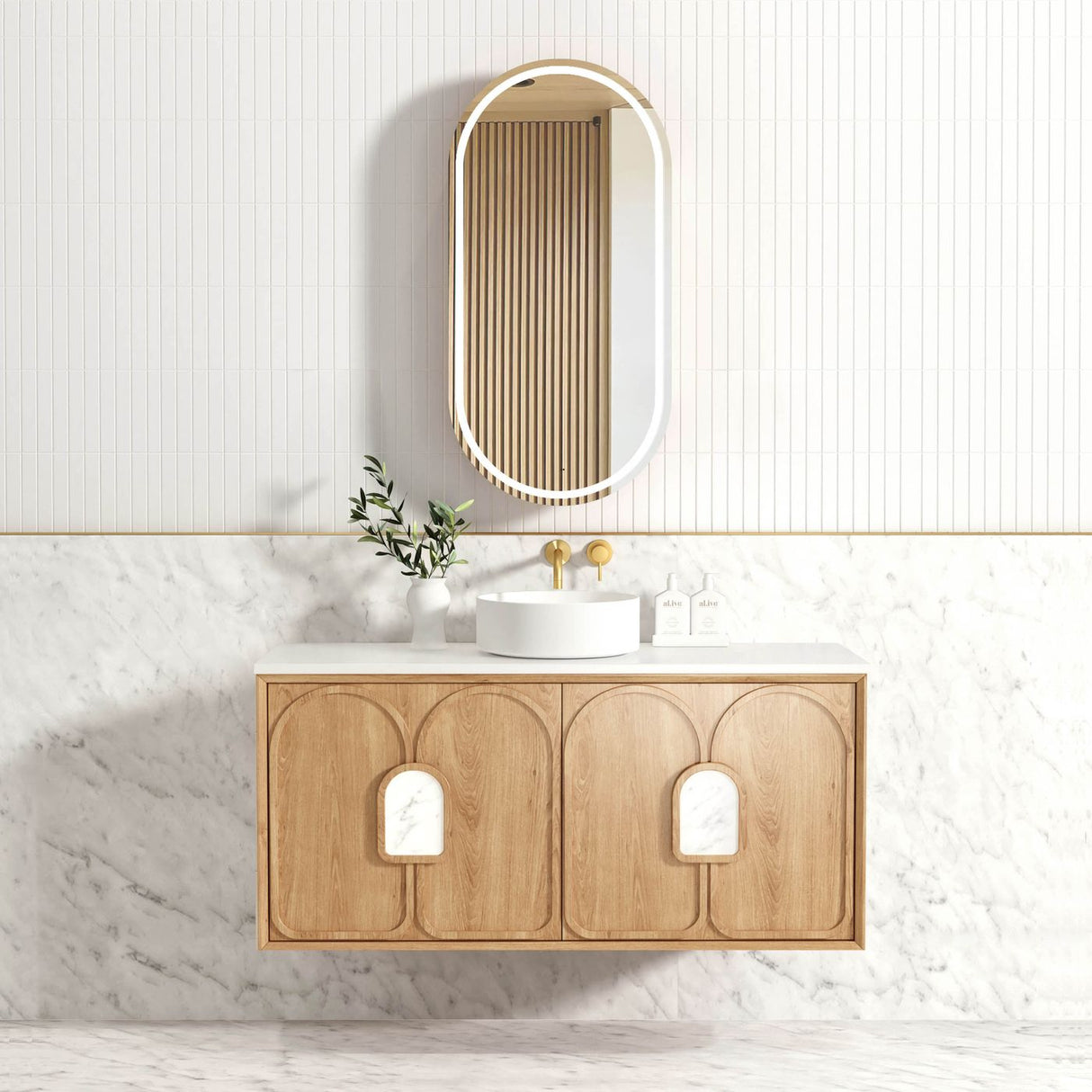 BALMORAL Mark II Wall Hung Vanity Woodland Oak