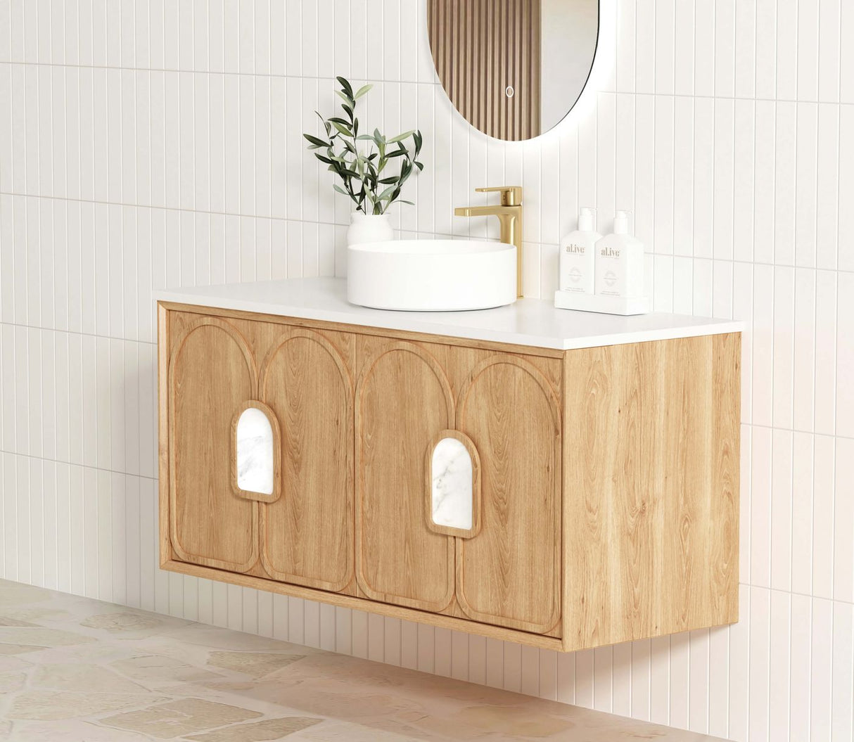 BALMORAL Mark II Wall Hung Vanity Woodland Oak