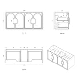 BALMORAL Mark II Wall Hung Vanity Woodland Oak