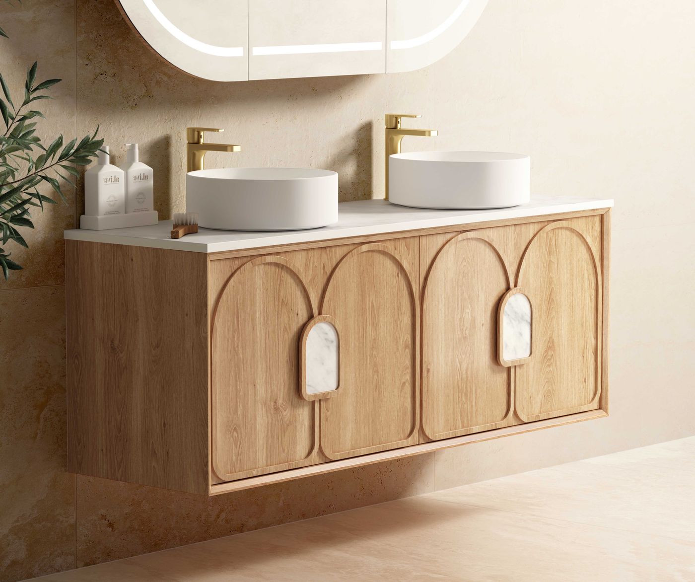 BALMORAL Mark II Wall Hung Vanity Woodland Oak