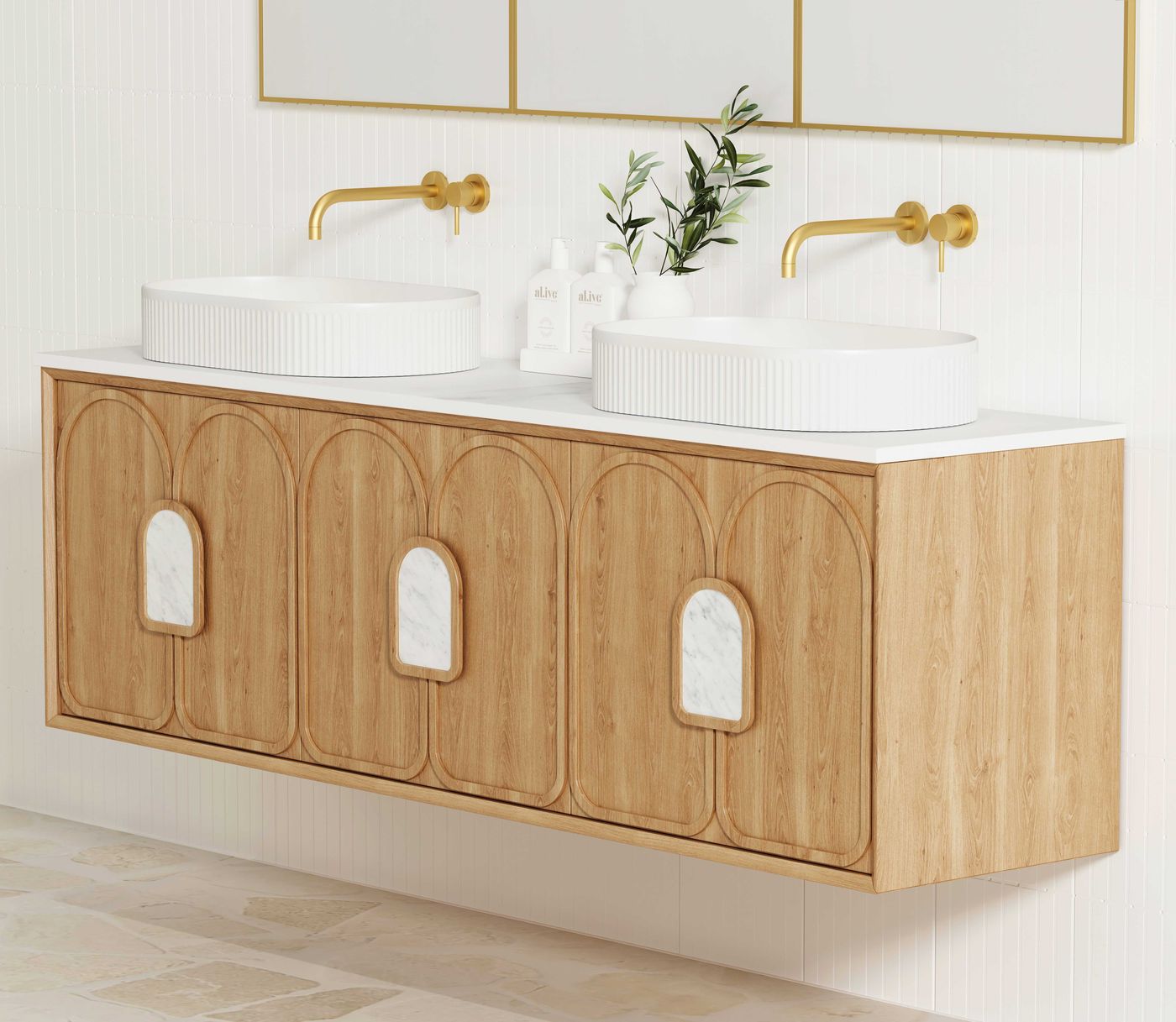 BALMORAL Mark II Wall Hung Vanity Woodland Oak