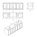 BALMORAL Mark II Wall Hung Vanity Woodland Oak