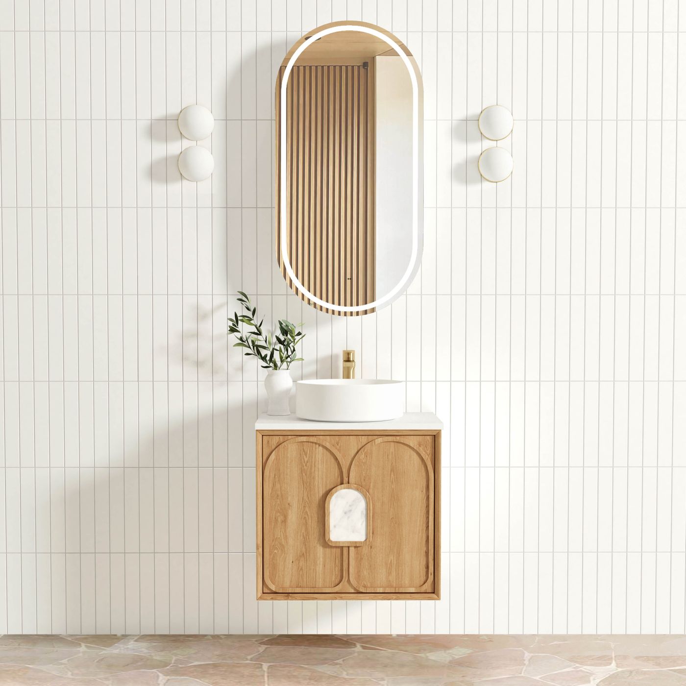 BALMORAL Mark II Wall Hung Vanity Woodland Oak
