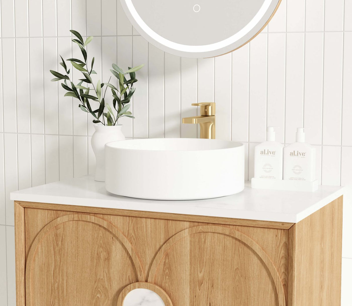 BALMORAL Mark II Wall Hung Vanity Woodland Oak