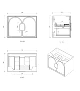 BALMORAL Mark II Wall Hung Vanity Woodland Oak