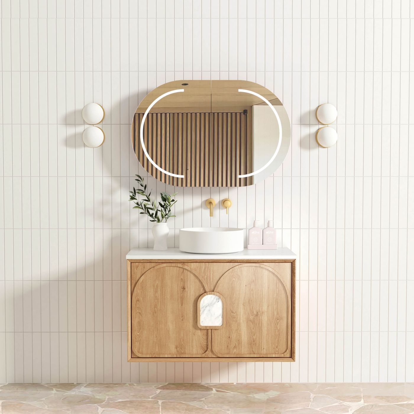 BALMORAL Mark II Wall Hung Vanity Woodland Oak