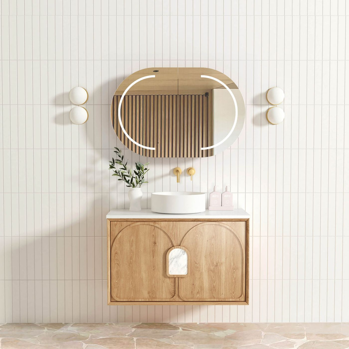 BALMORAL Mark II Wall Hung Vanity Woodland Oak