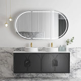 BALMORAL Wall Hung Vanity Black Oak 1500