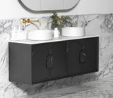 BALMORAL Wall Hung Vanity Black Oak 1500 Side View 2
