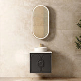 BALMORAL Wall Hung Vanity Black Oak 600
